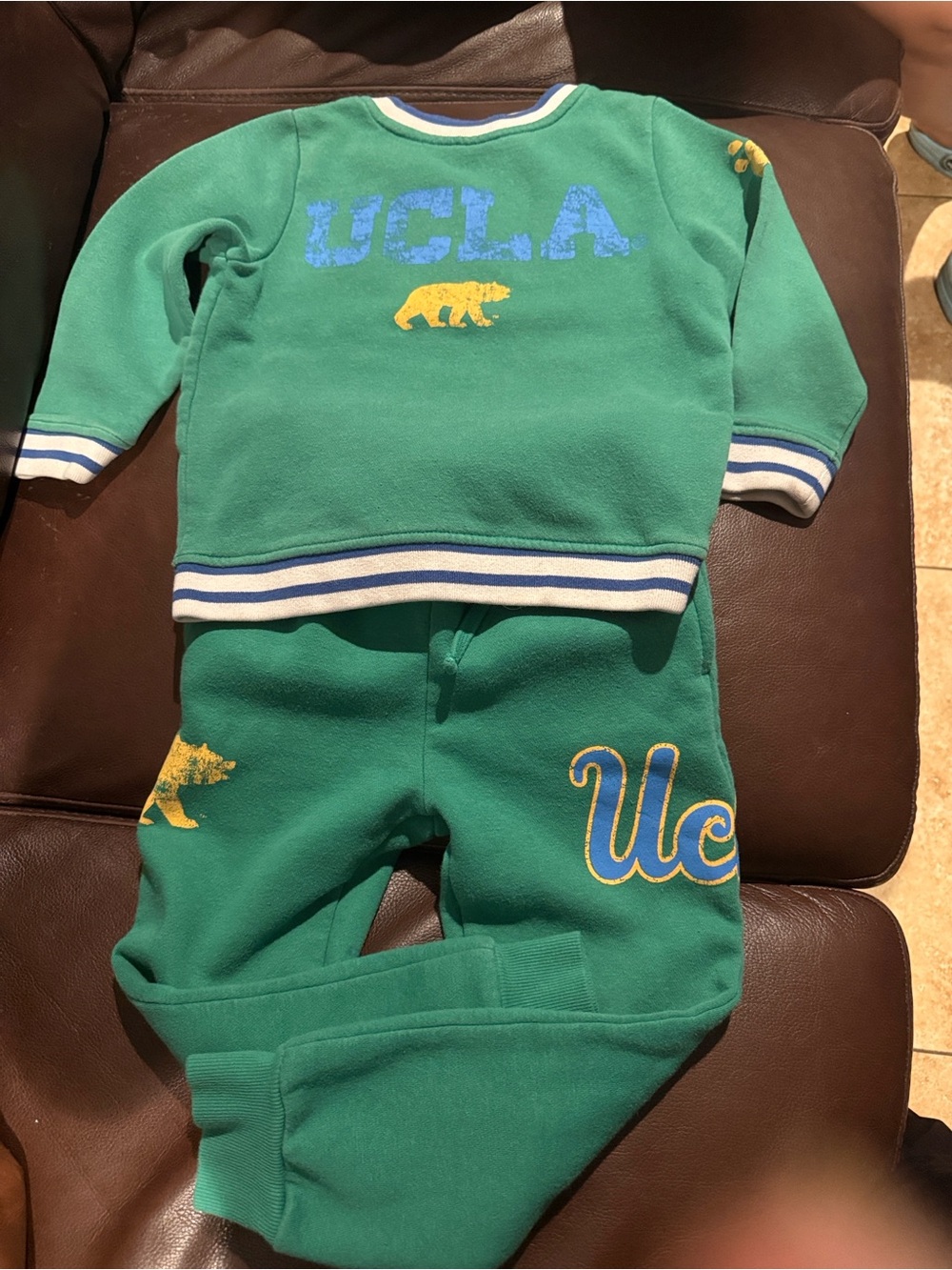 Kids Green Logo Sweatpants - Green